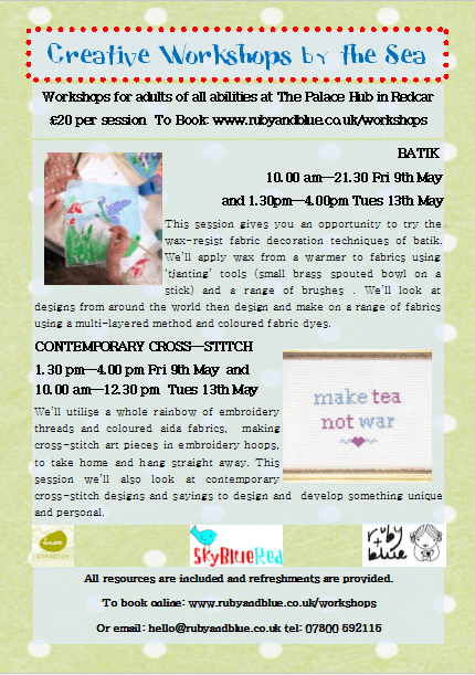 batik and x stitch poster